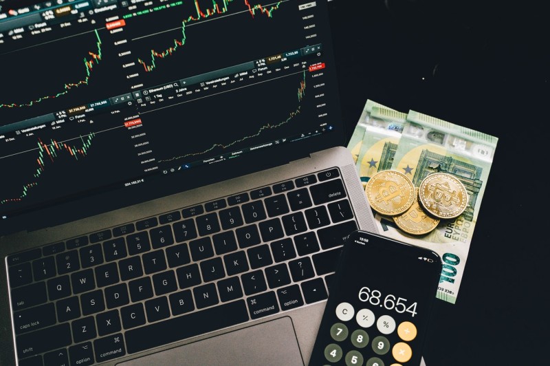 Person with phone crypto
