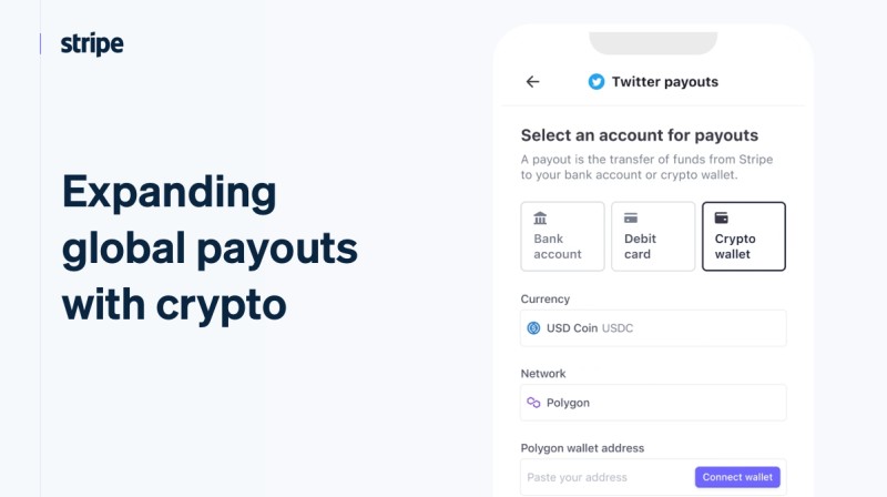 Crypto payouts for creators and sellers